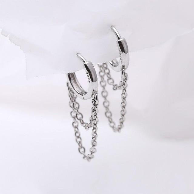 Hoop Ohrringe 925 Sterling Silber, Damen - Bild 1