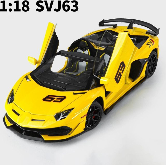 Linyi toy car Aventador Svj63 Spielzeugauto, 1:18, Metall, mit Licht und Geräusch, ab 14 Jahren - Bild 1
