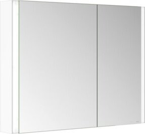Keuco Spiegelschrank Somaris 2-türig in Weiß mit LED-Beleuchtung, Sensor-Schalter und Steckdose für das Badezimmer, B/H/T: 100 x 71 x 12,7 cm - Bild 1