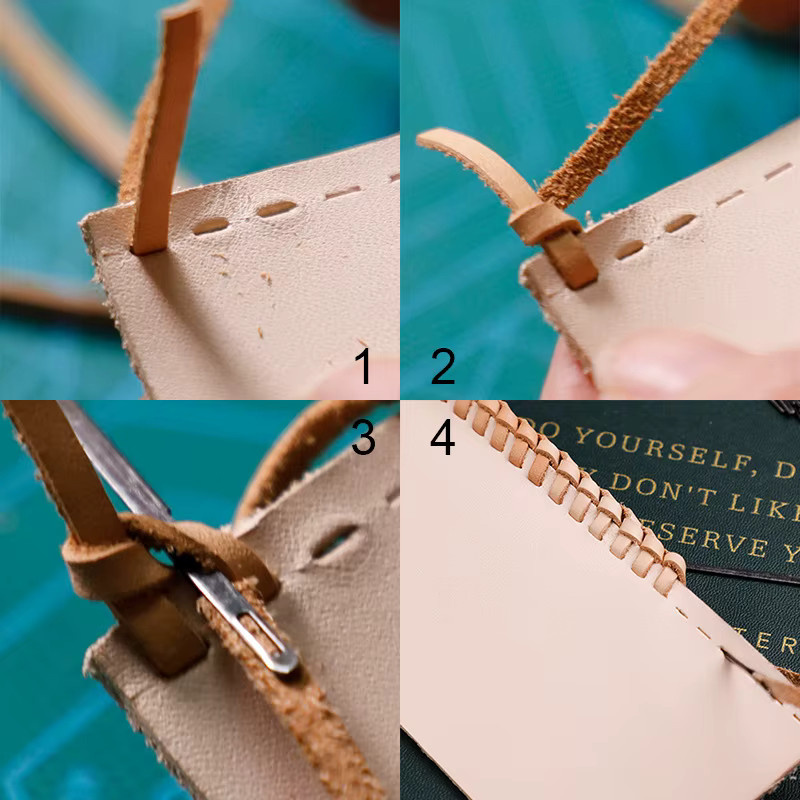 Leder-Nähnadel mit Doppel-Loch-Design aus Metall für dein DIY-Lederhandwerk - Bild 5