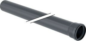Geberit Rohr Silent Pro DN 150 mit Muffe, Grau - Bild 1