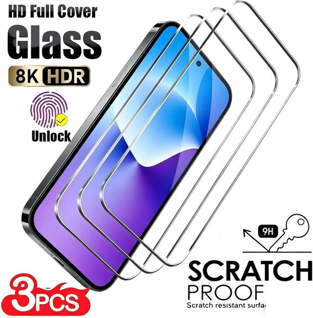 SnakeGlass 3er-Pack Displayschutz aus gehärtetem Glas für Google Pixel 10 9 Pro XL 9 8 Pro 10a 9a 8a 7a 6a transparent mit 9H Härtegrad - Bild 1