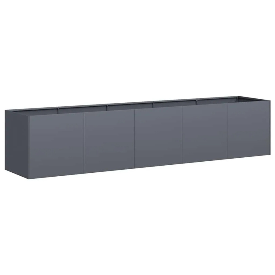 vidaXL Pflanzgefäß aus Stahl in Anthrazit, B/T/H: 200 x 40 x 40 cm - Bild 2