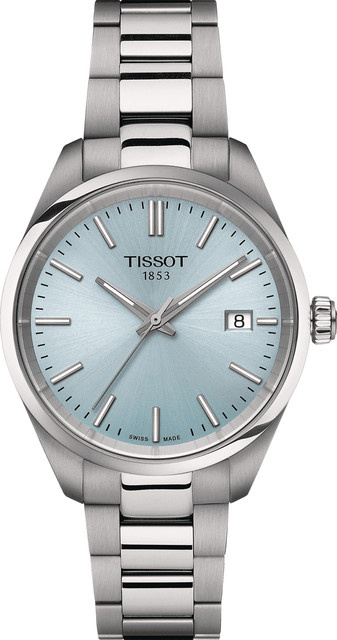 Tissot Damenuhr PR 100, 34 mm, 10 ATM
Tissot Herrenuhr Edelstahl, eisblaues Zifferblatt, blau - Bild 1