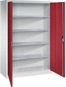 C+P Werkzeugschrank Acurado 7035/3003 in Grau und Rot, abschließbar, B/T/H: 120 x 50 x 195 cm - Bild 1