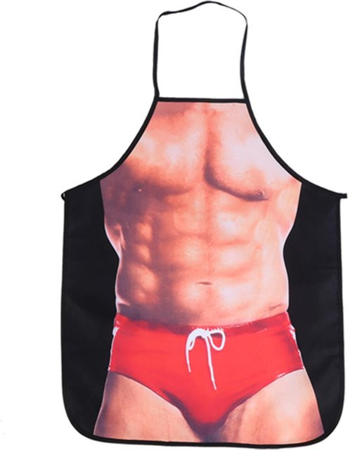Wasserdichte 3D Kochschürze mit Bikini-Print von DIYelecs in Beige - Bild 1