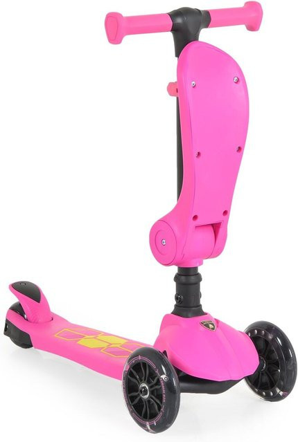 Moni Lamborghini 2 in 1 Kinderroller Laufrad klappbar pink ab 18 Monaten - Bild 1