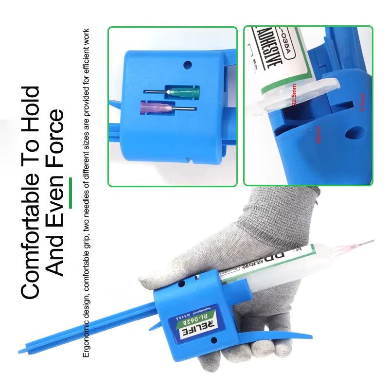 RELIFE Manueller Lötflussmittel-Spender Schweißöl-Extruder für UV-Paste und Klebstoff in Blau - Bild 2