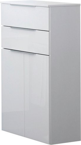 Fackelmann Doppel-Midischrank Kara in Weiß mit 2 Türen und 2 Schubladen, B/H/T: 60,4 x 106,5 x 32 cm - Bild 1
