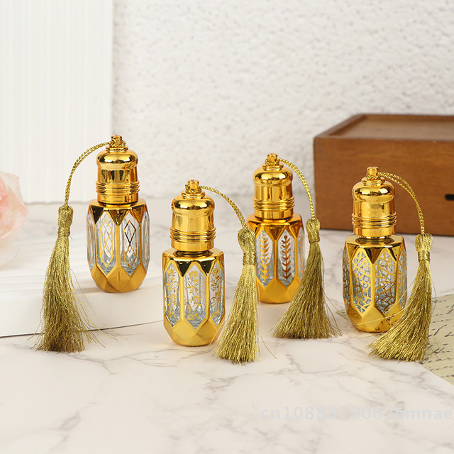 ZYAS Parfümprobe Roll-on Flasche, 6 ml, Goldene Glas-Nachfüllflasche - Bild 1