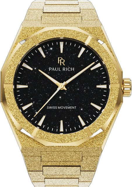 Paul Rich Herrenuhr, Quarz, Edelstahl, Schwarz, 43 mm, 5 ATM - Bild 1