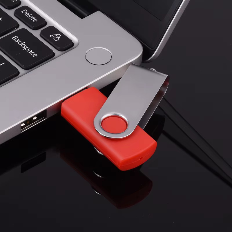 JASTER Mini-Stick USB 2.0 Flash-Laufwerk mit Schlüsselanhänger und Drehfunktion, lila - Bild 2