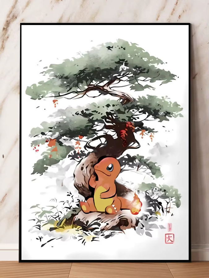 TAKARA TOMY Pikachu Leinwand-Kunstwerk Klassisches Pokemon Poster in Mehrfarbig - Bild 2