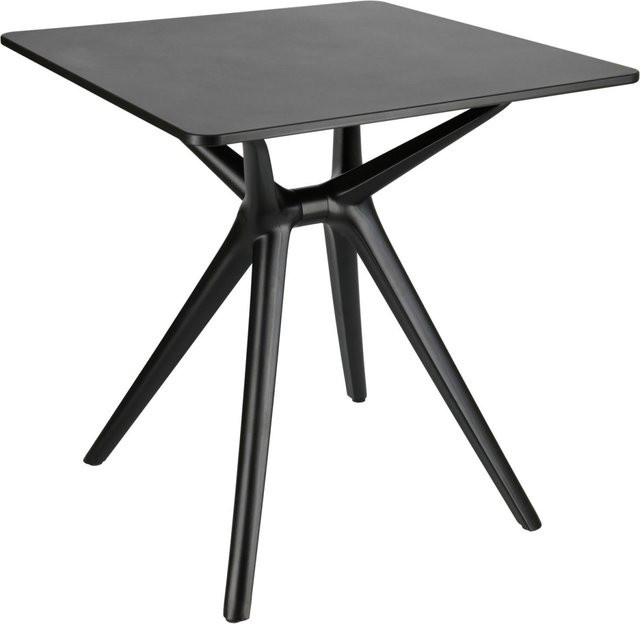 PULSIVA Outdoor-Tisch Vento quadratisch in Schwarz aus Polypropylen, B/T/H: 70 x 70 x 74 cm - Bild 1
