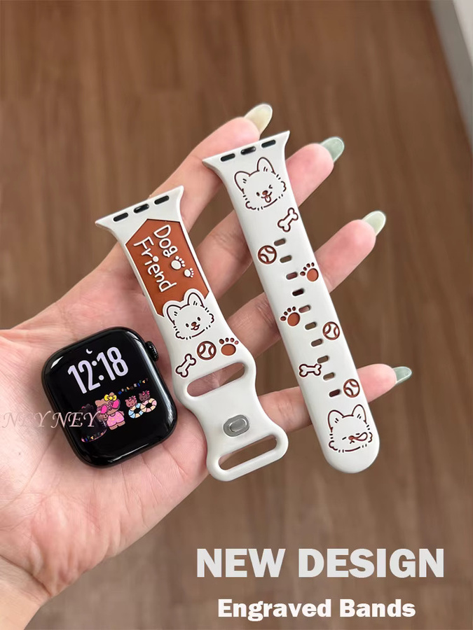 Uhrenarmband Silikon, Weiß, Unisex - Bild 2