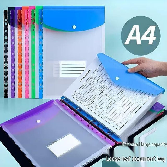 Got Now Wasserdichte Lochrandtaschen A4 in Multicolor aus Kunststoff für Schülerarbeiten - Bild 1