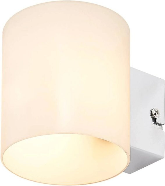 Lindby Wandleuchte Gerrit Modern in Weiß aus Glas, 1-flammig, G9 - Bild 1