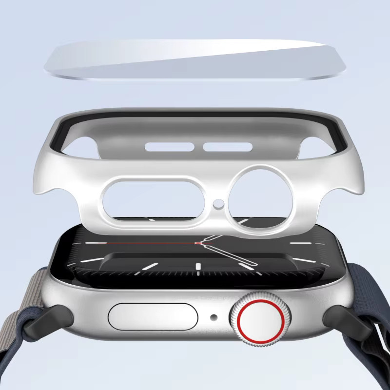 CHIICSMART Displayschutzfolie Glas, Silber, Apple Watch Zubehör - Bild 3