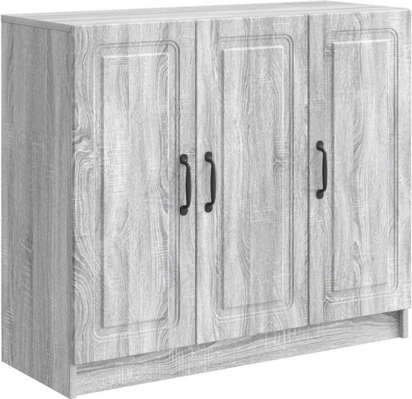 Sideboard vidaXL in Grau aus Holzwerkstoff, B/T/H: 89 x 34,5 x 77 cm - Bild 1