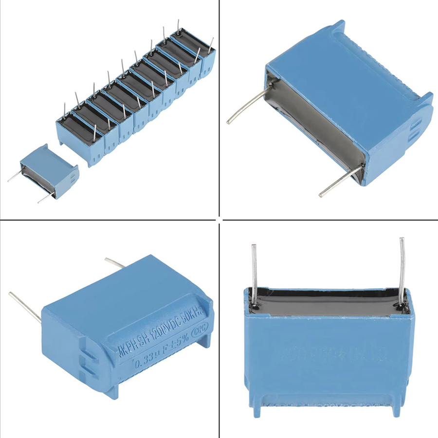 Qiilu Radialkondensator für Induktionsherde, Blau, 0,33 uF, 630 V AC - Bild 4