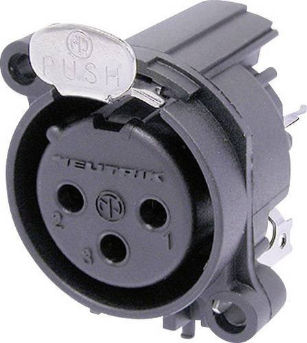 Neutrik NC3FAAV1 XLR-Steckverbinder Flanschbuchse mit 3 Polen in Schwarz - Bild 1