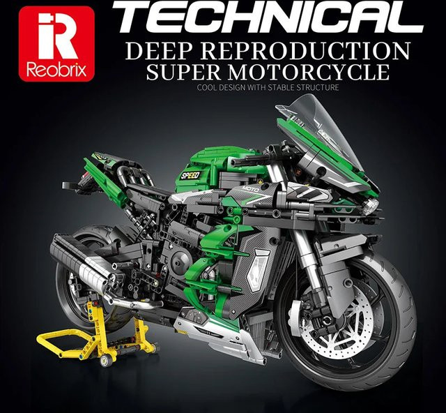 Reobrix City Racing Serie Technische Motorrad Lokomotive, Bausteine, 2088 Teile - Bild 1
