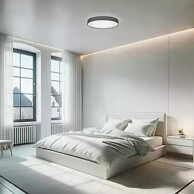 Peill+Putzler Varius LED Deckenleuchte, grau, rund, dimmbar, warmweiß, Durchmesser: 33 cm - Bild 1
