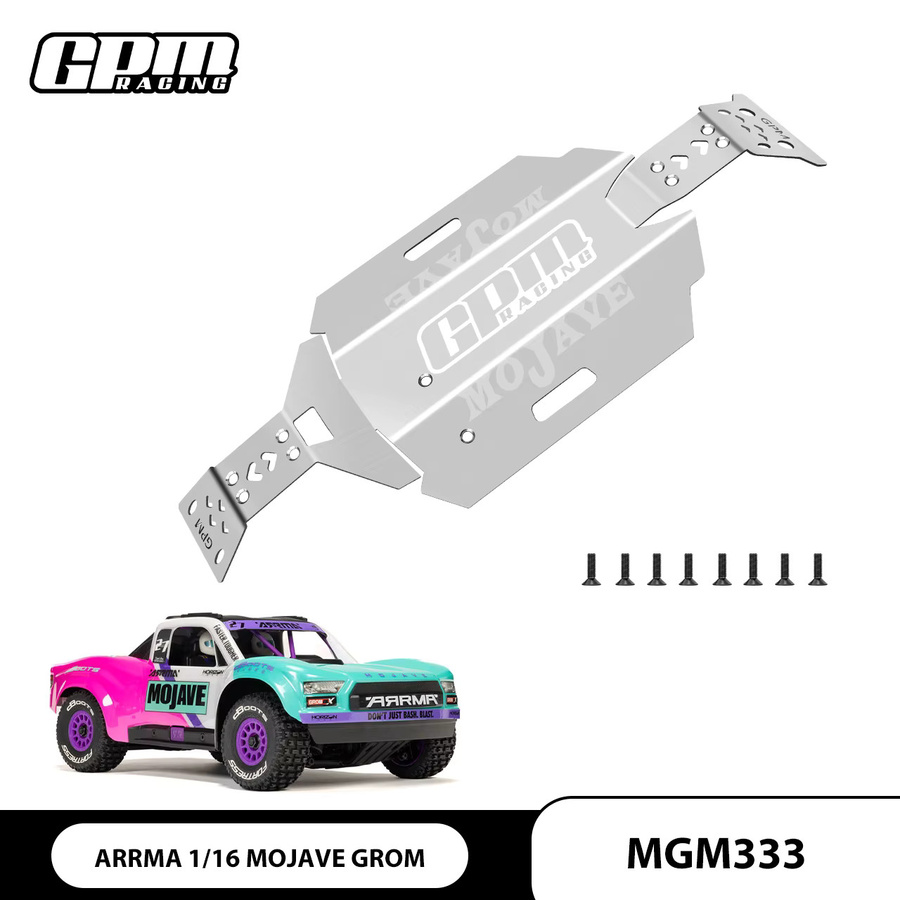 GPM Edelstahl-Chassis-Skid-Kit, Zubehör, 1:16, Metall - Bild 2