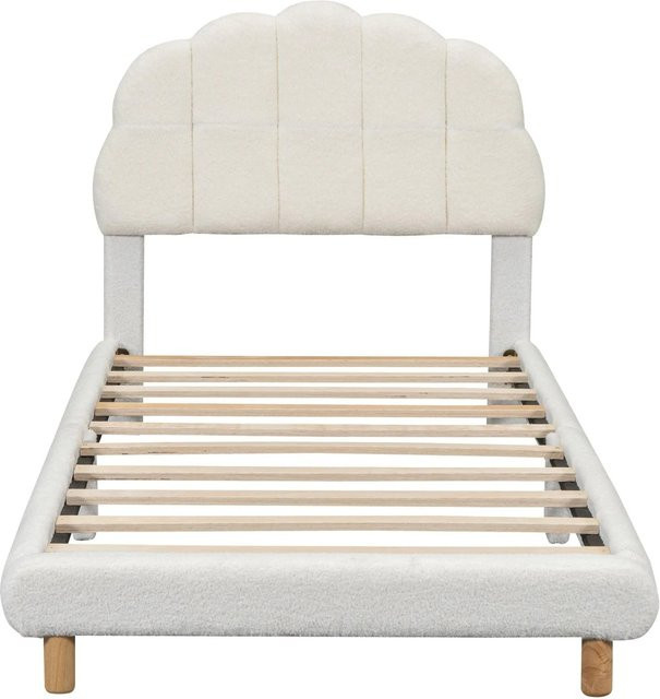 okwish Kinderbett in Weiß ohne Matratze aus MDF und Plush, B/H/T: 90 x 102 x 200 cm - Bild 1