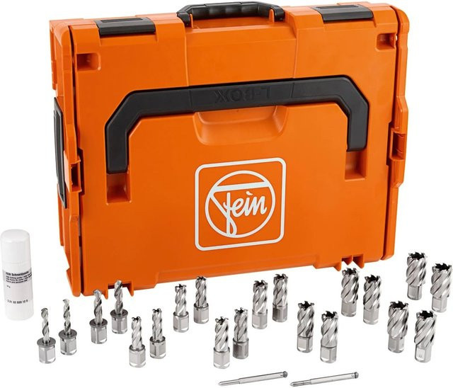 Fein KBC 36 MAGFORCE Truckframe Set mit 3/4 Zoll Weldon HSS Lochsägen in Orange - Bild 1