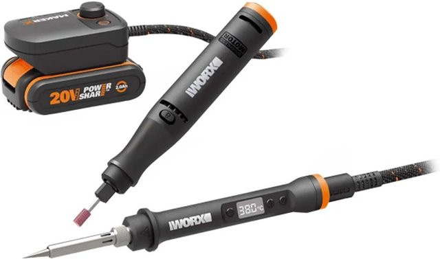 Worx MakerX WX988M Doppel-Set Multifunktionstool mit Lötkolben und Akku in Schwarz - Bild 1