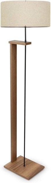 Opviq Stehlampe in Holzoptik Beige aus PVC und MDF mit E27 Fassung, B/T/H: 38 x 38 x 150 cm - Bild 1