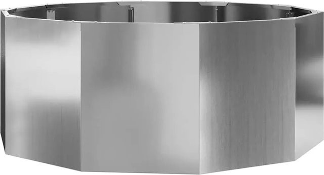 vidaXL Pflanzkübel aus verzinktem Stahl in Silber, B/T/H: 90 x 90 x 35 cm - Bild 1