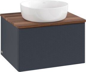 V&B Waschtischunterschrank Antao mit Frontstruktur und Beleuchtung, B/T/H: 60 x 36 x 50 cm, lackiert - Bild 1