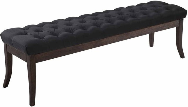 CLP Sitzbank Ramses im Chesterfield-Design mit Stoffbezug und Holzbeinen, Sitzhöhe: 46 cm - Bild 1