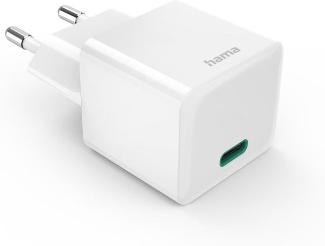 Hama GaN Schnellladegerät mit USB-C und PD 30 W in Weiß - Bild 1