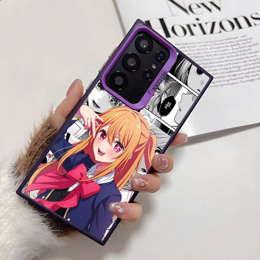 Silberne Anime Ruby Hoshino Handyhülle aus Silikon für Samsung Galaxy S25 Edge S24 S23 S22 S21 S20 Ultra - Bild 3