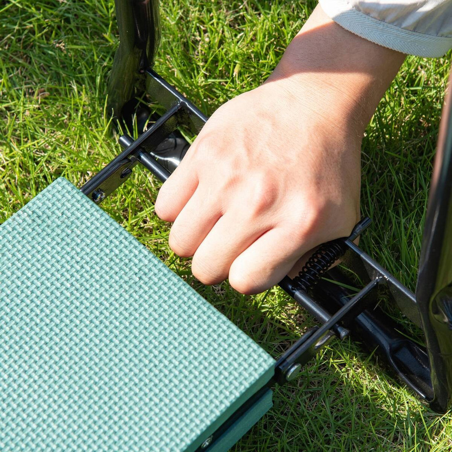 Outsunny Kniebank klappbar für die Gartenarbeit in Schwarz, B/H/L: 28 x 49 x 58 cm - Bild 5