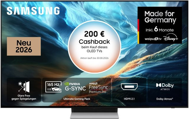 Samsung GQ55S93HAE OLED Vision AI Smart TV 4K Ultra HD in Schwarz - Bild 1