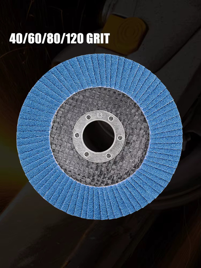 CMCP Metall-Lamellenschleifscheiben für Winkelschleifer, Durchmesser: 125 mm, Farbe: Blau - Bild 7
