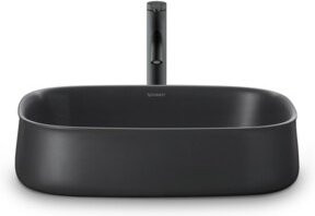 Duravit Aufsatzbecken Zencha aus Keramik in Anthrazit, oval, Breite: 55 cm, Tiefe: 39 cm - Bild 1