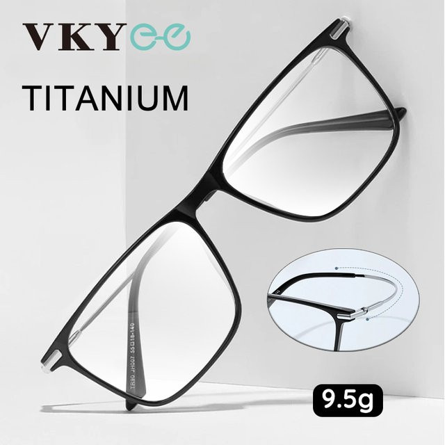 VICKY Lesebrille, Titan, quadratisch, Vollrand, Herren, schwarz - Bild 1