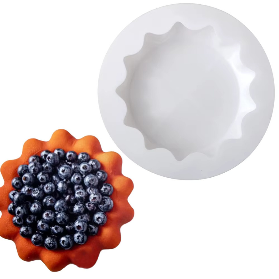 Meibum Silikonform Blumenblatt für Torte und Dessert, Weiß, Durchmesser: 15,2 cm - Bild 4