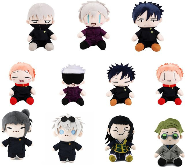 Bandai Jujutsu Kaisen Satoru Gojo, Fushiguro Megumi, Itadori Yuji, Inumaki Toge, Plüschfiguren, Set / Bundle - Bild 1