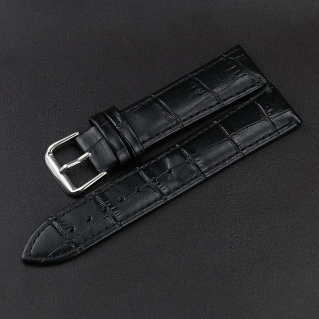 Allbestart Uhrenarmband Leder, schwarz, Unisex - Bild 1