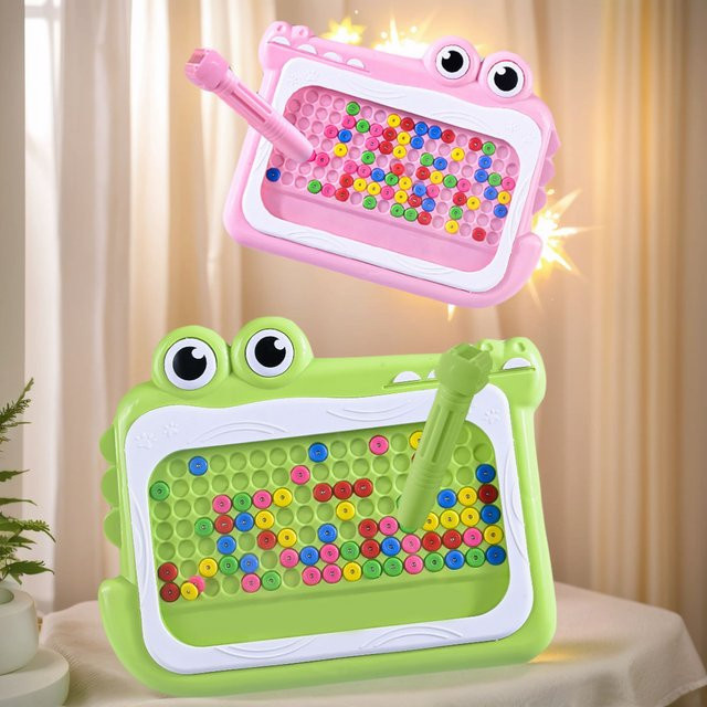 DSUE Montessori Magnetisches Reißbrett Kinderfarben Lernspielzeug zur Förderung der Motorik und Kognition in Lila und Bunt - Bild 1