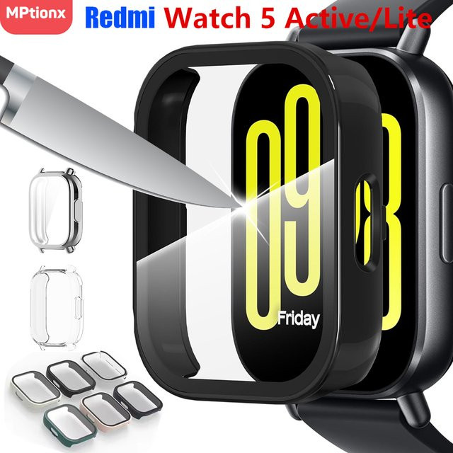 Mptionx Uhrenzubehör für Xiaomi Redmi Watch 5, Schwarz, Silikon - Bild 1