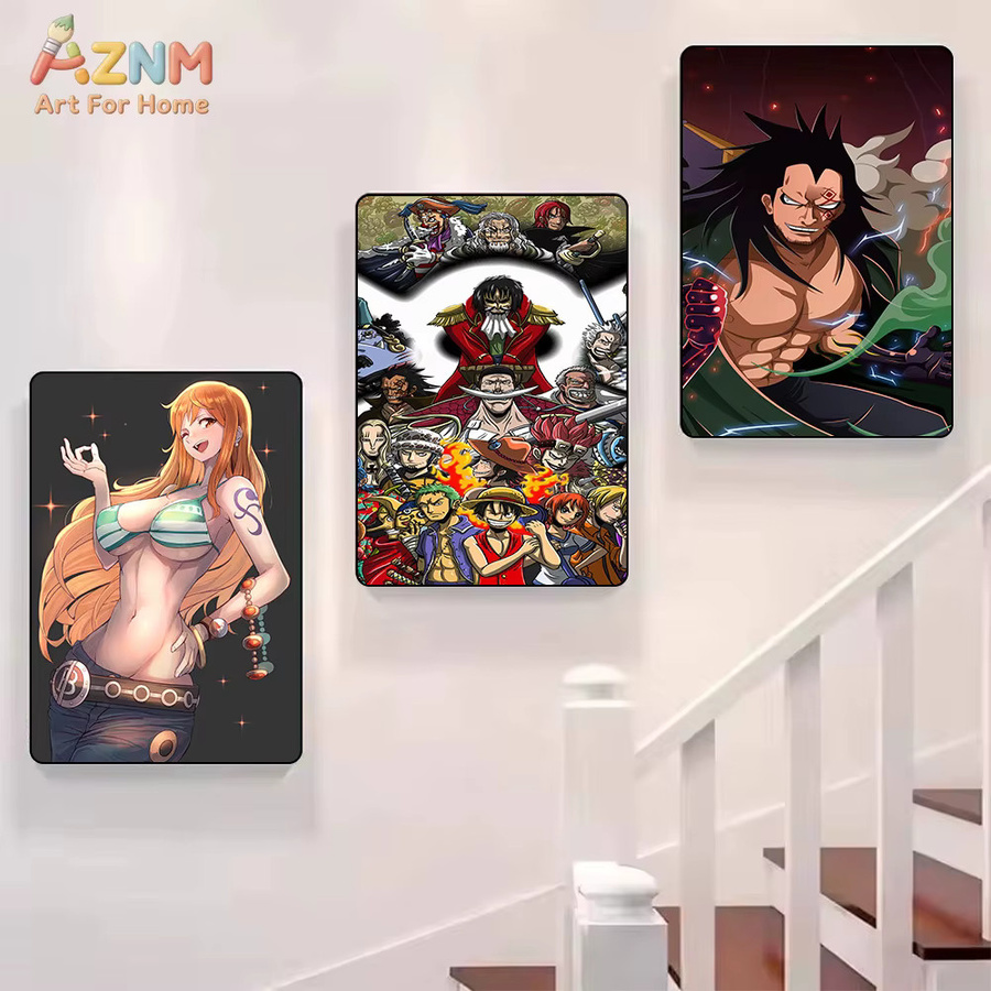 AZNM One Piece Nami Bikini Anime Leinwand-Wandkunstdruck, Mehrfarbig - Bild 4