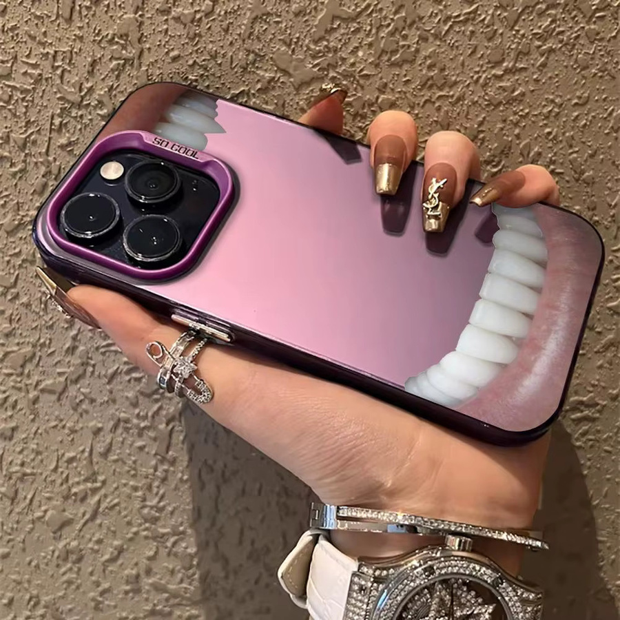 Sturzsichere iPhone Handyhülle mit kreativem Mund-Design in Schwarz für Apple iPhone 17, 16, 15, 14, 13, 12, 11 Pro, Max, Plus - Bild 3