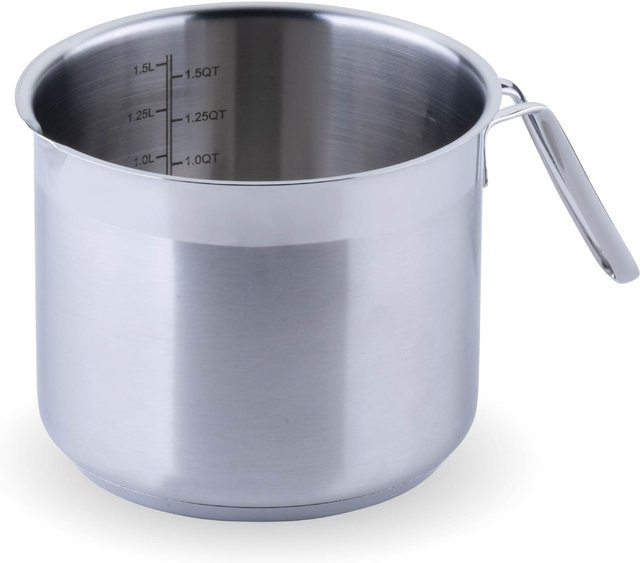Fackelmann Milchtopf Leipzig aus Edelstahl und Aluminium, Farbe: Silber, Durchmesser: 14 cm - Bild 1
